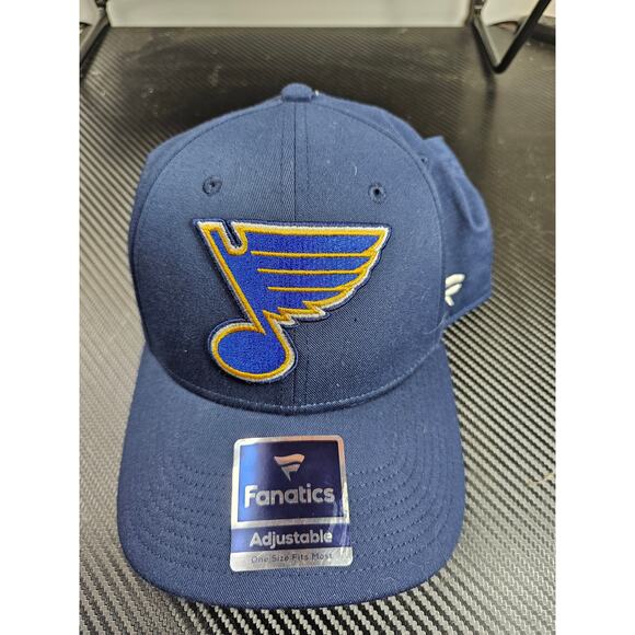FANATICS NHL ST. LOUIS BLUES STRAPBACK HAT MENS BLUE NEW - Picture 1 of 11